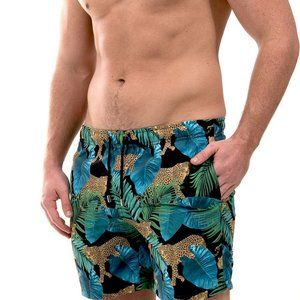 NWT Franks Australia Mens Swim Shorts Trunks  Bathing Suit Leopard Junglecat M
